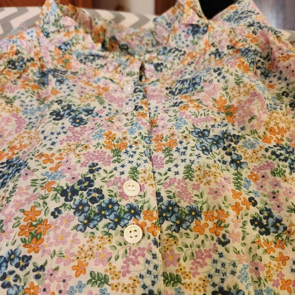 Dôen Floral Button-Up Blouse in Ladybird Print - Picture 2 of 11
